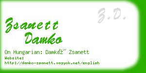 zsanett damko business card